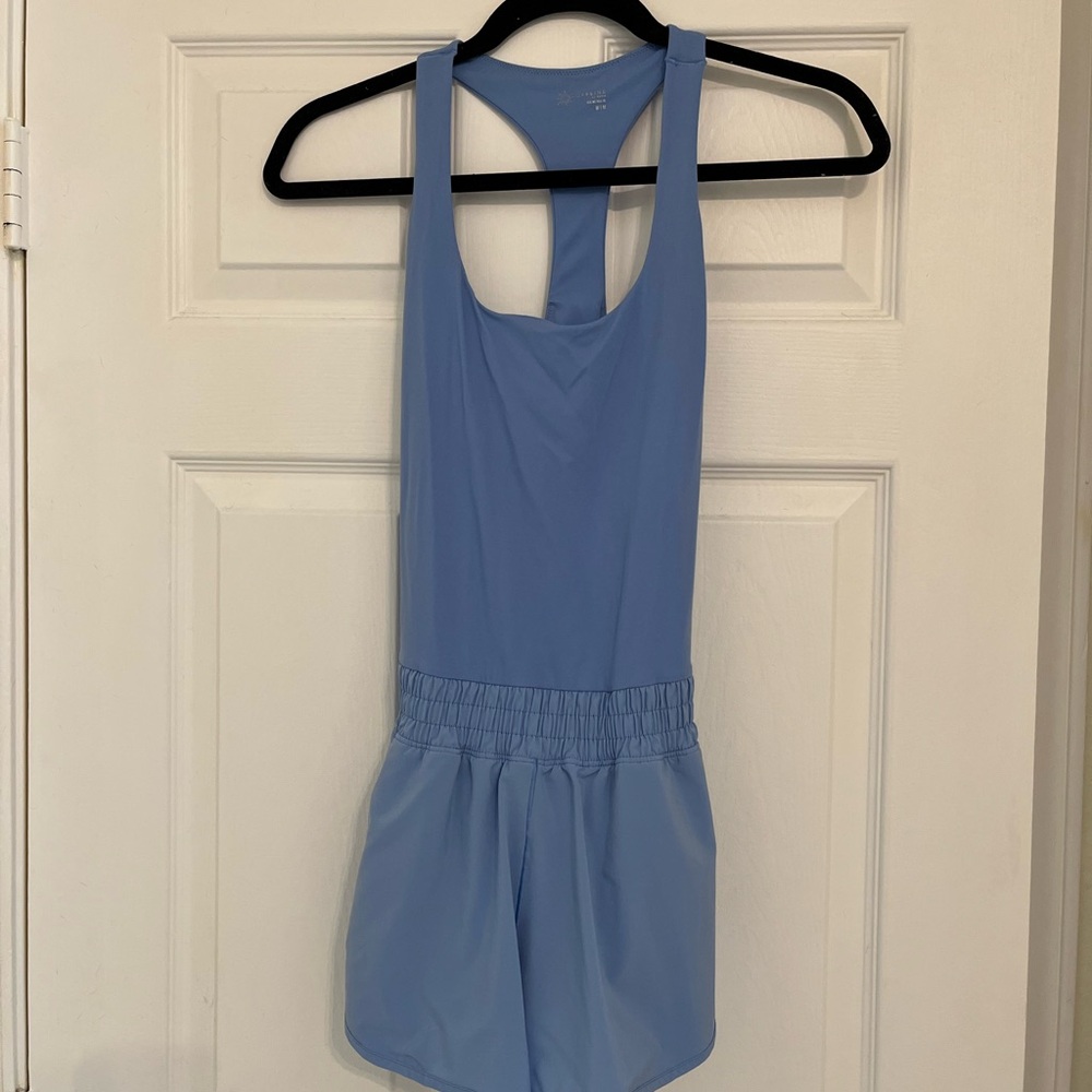 Women’s Light Blue Racerback Romper